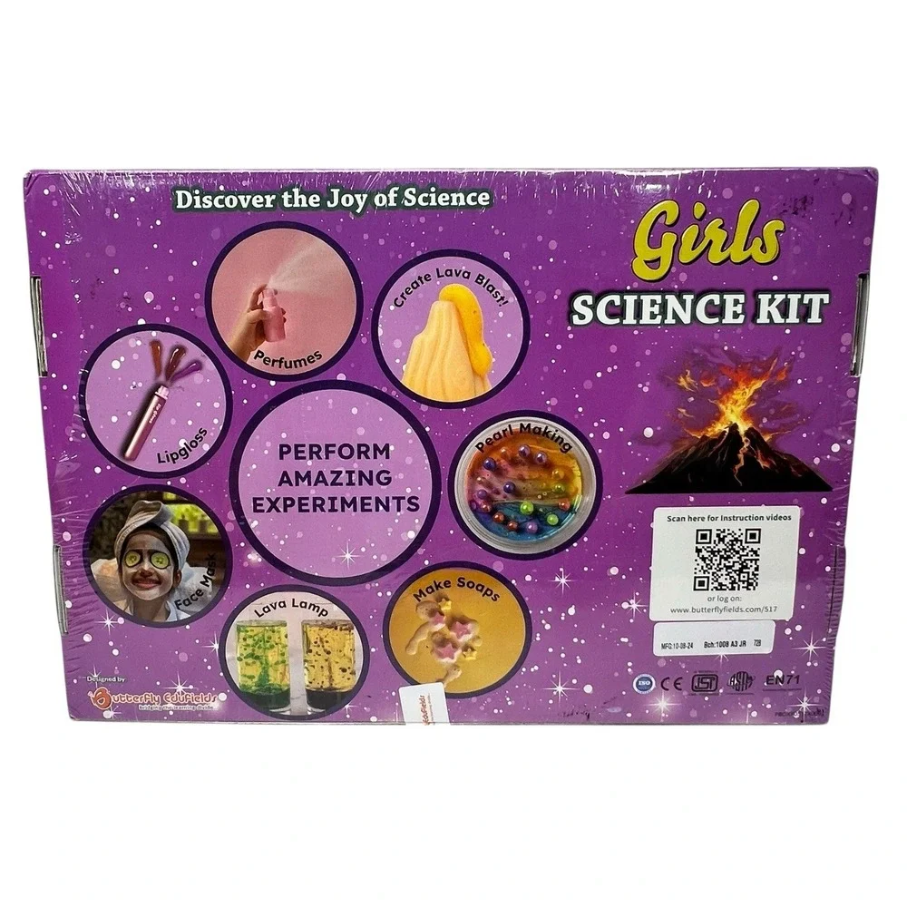 ButterflyEduFields 150+ Girls Science Kit for Kids Ages 8+ Years New In Box
